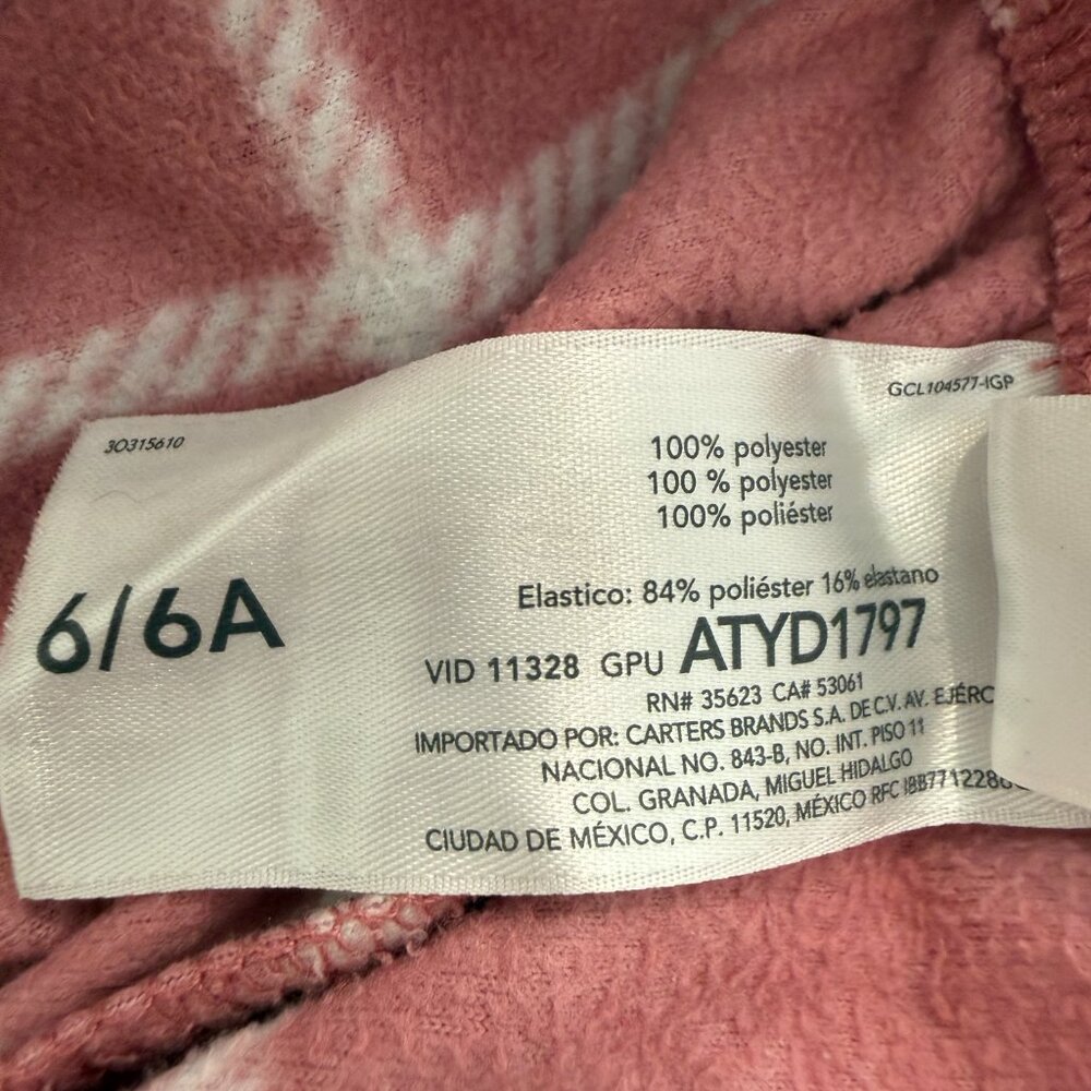 Carter's Girls' 4-Piece Polar Bear Pajama Set 6/6A for Fall & Winter One Fleece - Picture 13 of 13